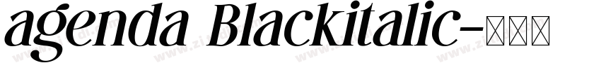 agenda Blackitalic字体转换